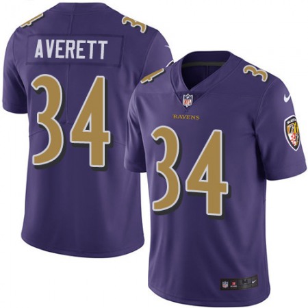 Nike Ravens #34 Anthony Averett Purple Men's Stitched NFL Limited Rush Jersey