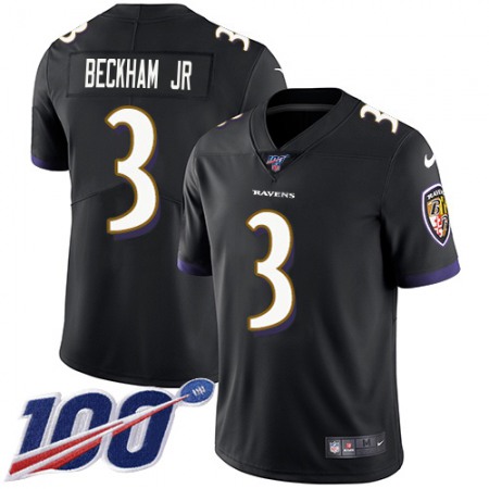 Nike Ravens #3 Odell Beckham Jr. Black Alternate Men's Stitched NFL 100th Season Vapor Untouchable Limited Jersey