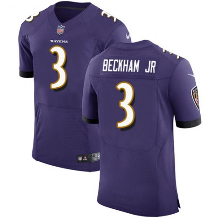 Nike Ravens #3 Odell Beckham Jr. Purple Team Color Men's Stitched NFL Vapor Untouchable Elite Jersey