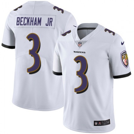 Nike Ravens #3 Odell Beckham Jr. White Men's Stitched NFL Vapor Untouchable Limited Jersey