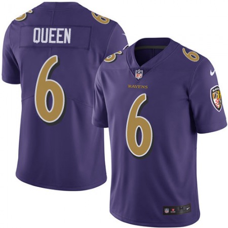 Nike Ravens #6 Patrick Queen Purple Men's Stitched NFL Limited Rush Jersey