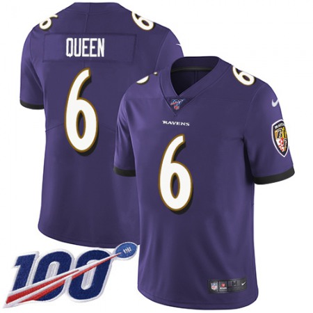Nike Ravens #6 Patrick Queen Purple Team Color Men's Stitched NFL 100th Season Vapor Untouchable Limited Jersey