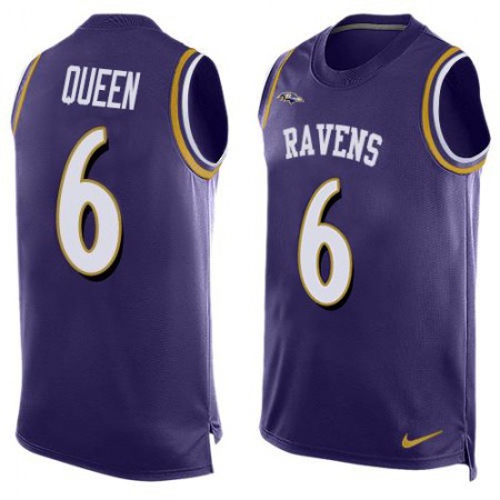 Nike Ravens #6 Patrick Queen Purple Team Color Men's Stitched NFL Limited Tank Top Jersey