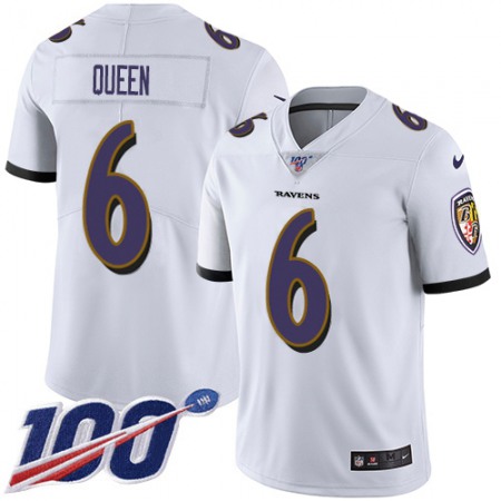 Nike Ravens #6 Patrick Queen White Men's Stitched NFL 100th Season Vapor Untouchable Limited Jersey
