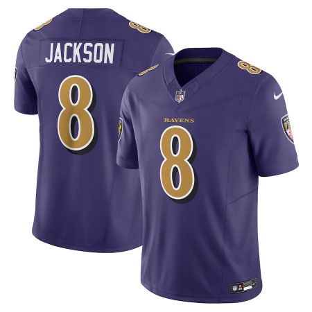 Baltimore Ravens #8 Lamar Jackson Nike Men's Purple Vapor F.U.S.E. Limited Alternate Jersey