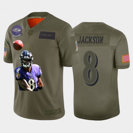 Baltimore Ravens #8 Lamar Jackson Nike Team Hero 1 Vapor Limited NFL Jersey Camo