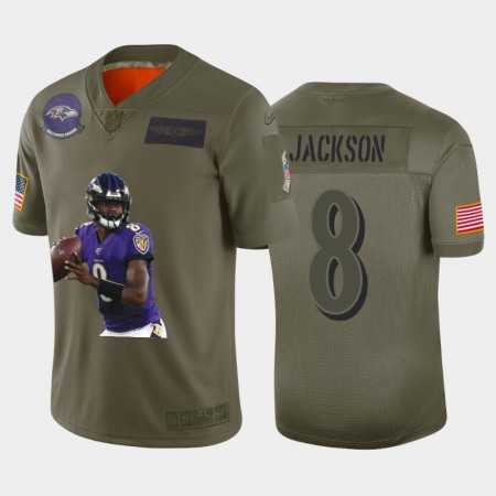 Baltimore Ravens #8 Lamar Jackson Nike Team Hero 2 Vapor Limited NFL Jersey Camo