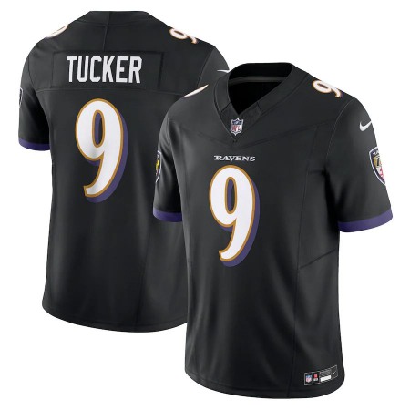 Baltimore Ravens #9 Justin Tucker Nike Men's Nike Black Vapor F.U.S.E. Limited Alternate Jersey