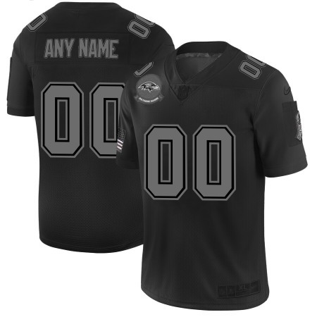 Baltimore Ravens Custom Men's Nike Black 2019 Salute to Service Limited Stitched NFL Jersey