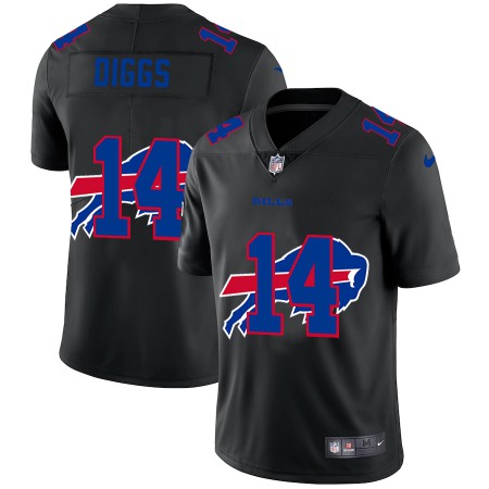 Buffalo Bills #14 Stefon Diggs Men's Nike Team Logo Dual Overlap Limited NFL Jersey Black
