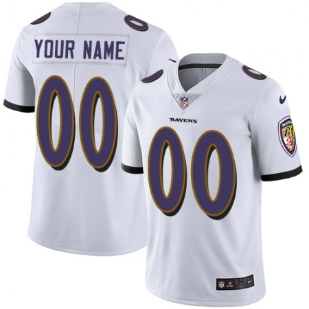 Nike Baltimore Ravens Customized White Stitched Vapor Untouchable Limited Men's NFL Jersey