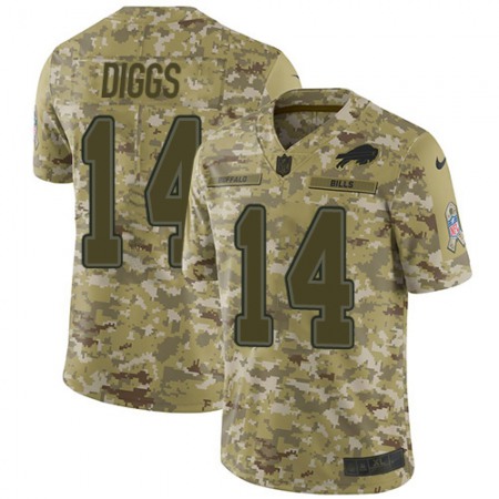 Nike Bills #14 Stefon Diggs Camo Men's Stitched NFL Limited 2018 Salute To Service Jersey