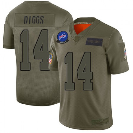 Nike Bills #14 Stefon Diggs Camo Men's Stitched NFL Limited 2019 Salute To Service Jersey
