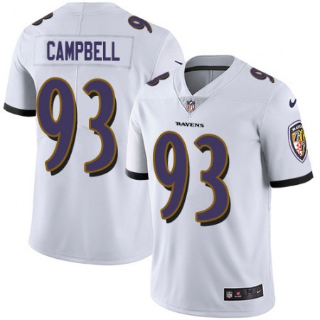 Nike Ravens #93 Calais Campbell White Men's Stitched NFL Vapor Untouchable Limited Jersey