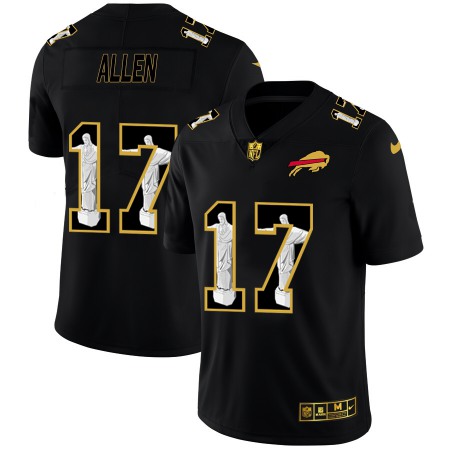 Buffalo Bills #17 Josh Allen Men's Nike Carbon Black Vapor Cristo Redentor Limited NFL Jersey