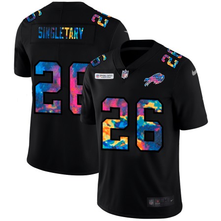 Buffalo Bills?#26 Devin Singletary Men's Nike Multi-Color Black 2020 NFL Crucial Catch Vapor Untouchable Limited Jersey