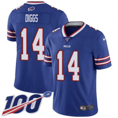 Nike Bills #14 Stefon Diggs Royal Blue Team Color Men's Stitched NFL 100th Season Vapor Untouchable Limited Jersey