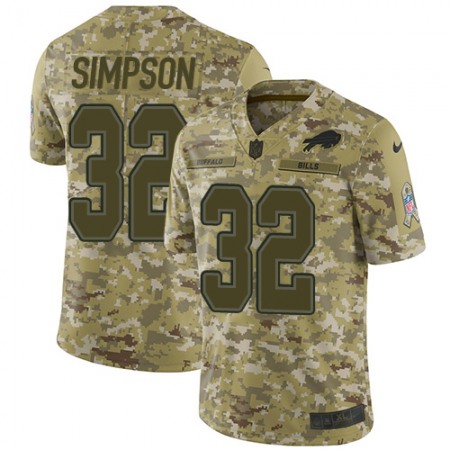 Nike Bills #32 O. J. Simpson Camo Men's Stitched NFL Limited 2018 Salute To Service Jersey