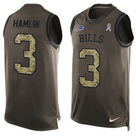 Nike Bills #3 Damar Hamlin Green Men's Stitched NFL Limited Salute To Service Tank Top Jersey