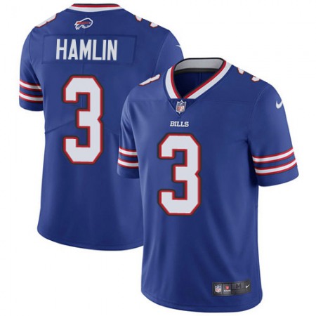 Nike Bills #3 Damar Hamlin Royal Blue Team Color Men's Stitched NFL Vapor Untouchable Limited Jersey