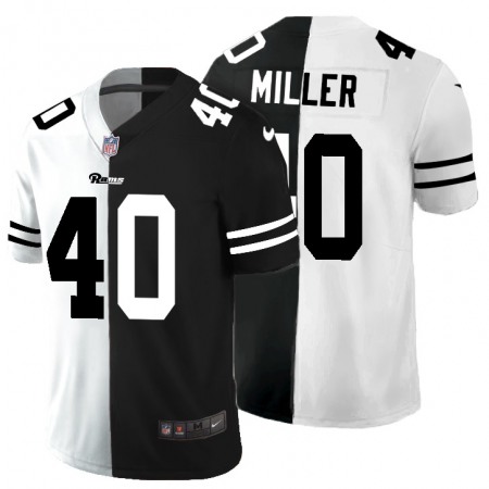 Buffalo Bills #40 Von Miller Men's Black V White Peace Split Nike Vapor Untouchable Limited NFL Jersey