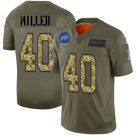 Buffalo Bills #40 Von Miller Men's Nike 2019 Olive Camo Salute To Service Limited NFL Jersey