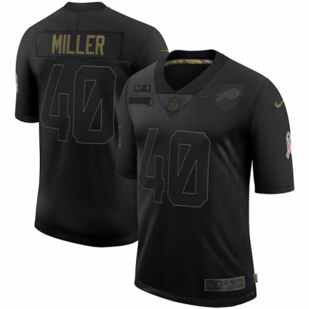Buffalo Bills #40 Von Miller Nike 2020 Salute To Service Limited Jersey Black