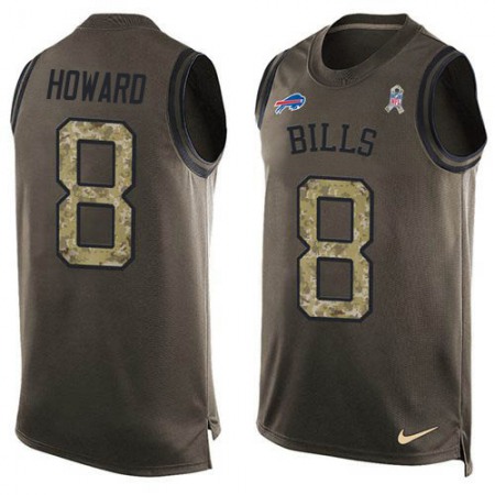 Buffalo Bills #8 O. J. Howard Green Men's Stitched NFL Limited Salute To Service Tank Top Jersey