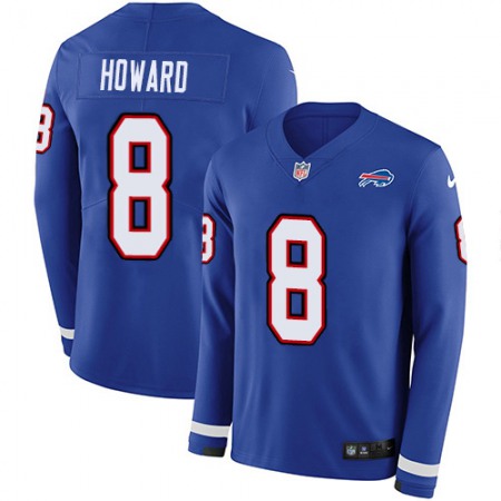 Buffalo Bills #8 O. J. Howard Royal Blue Team Color Men's Stitched NFL Limited Therma Long Sleeve Jersey