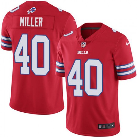 Nike Bills #40 Von Miller Red Men's Stitched NFL Elite Rush Jersey