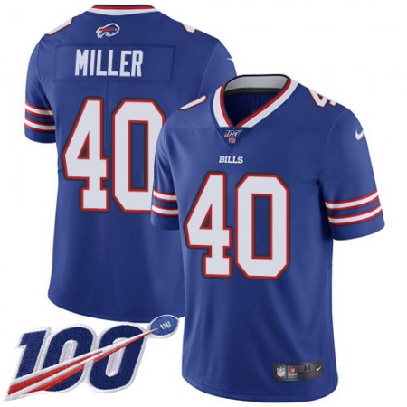 Nike Bills #40 Von Miller Royal Blue Team Color Men's Stitched NFL 100th Season Vapor Untouchable Limited Jersey
