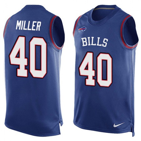 Nike Bills #40 Von Miller Royal Blue Team Color Men's Stitched NFL Limited Tank Top Jersey
