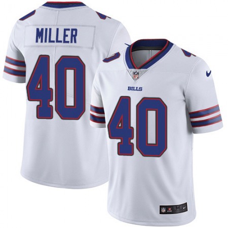 Nike Bills #40 Von Miller White Men's Stitched NFL Vapor Untouchable Limited Jersey