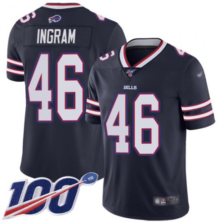 Nike Bills #46 Ja'Marcus Ingram Navy Men's Stitched NFL Limited Inverted Legend 100th Season Jersey