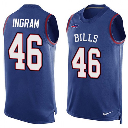 Nike Bills #46 Ja'Marcus Ingram Royal Blue Team Color Men's Stitched NFL Limited Tank Top Jersey