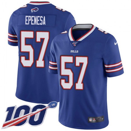 Nike Bills #57 A.J. Epenesas Royal Blue Team Color Men's Stitched NFL 100th Season Vapor Untouchable Limited Jersey