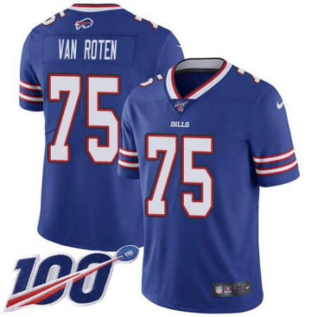 Nike Bills #75 Greg Van Roten Royal Blue Team Color Men's Stitched NFL 100th Season Vapor Limited Jersey