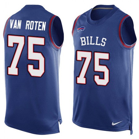 Nike Bills #75 Greg Van Roten Royal Blue Team Color Men's Stitched NFL Limited Tank Top Jersey