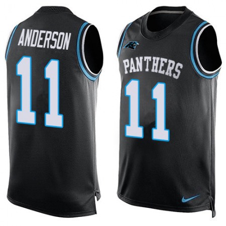 Nike Panthers #11 Robby Anderson Black Team Color Men's Stitched NFL Limited Tank Top Jersey