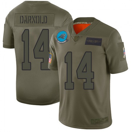 Nike Panthers #14 Sam Darnold Camo Men's Stitched NFL Limited 2019 Salute To Service Jersey