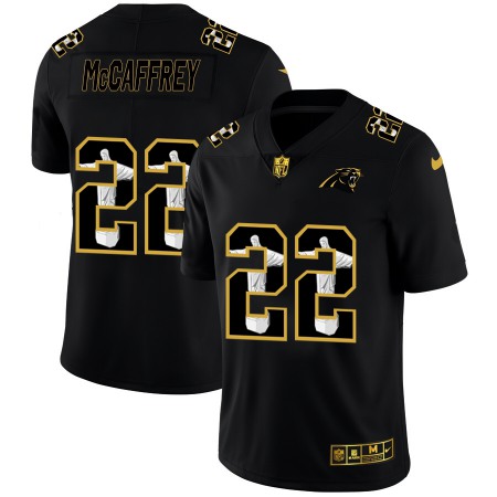 Carolina Panthers #22 Christian McCaffrey Men's Nike Carbon Black Vapor Cristo Redentor Limited NFL Jersey