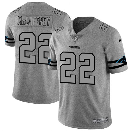 Carolina Panthers #22 Christian McCaffrey Men's Nike Gray Gridiron II Vapor Untouchable Limited NFL Jersey