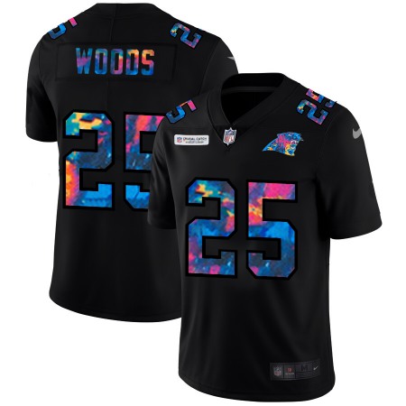 Carolina Panthers #25 Xavier Woods Men's Nike Multi-Color Black 2020 NFL Crucial Catch Vapor Untouchable Limited Jersey