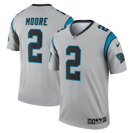 Carolina Panthers #2 D.J. Moore Nike Men's Silver Inverted Legend Jersey