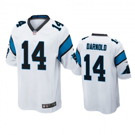 Nike Panthers #14 Sam Darnold White Men's Stitched NFL New Elite Jersey