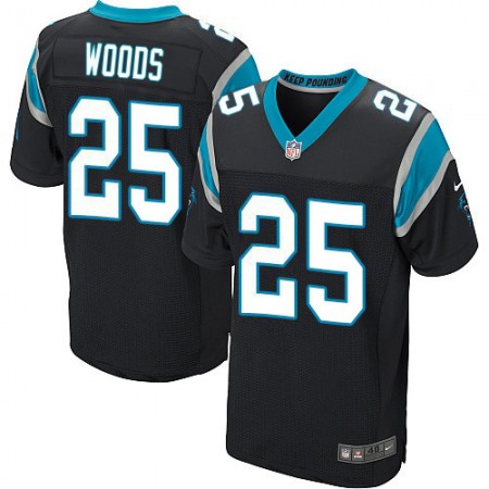 Nike Panthers #25 Xavier Woods Black Team Color Men's Stitched NFL Vapor Untouchable Elite Jersey