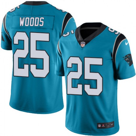 Nike Panthers #25 Xavier Woods Blue Alternate Men's Stitched NFL Vapor Untouchable Limited Jersey