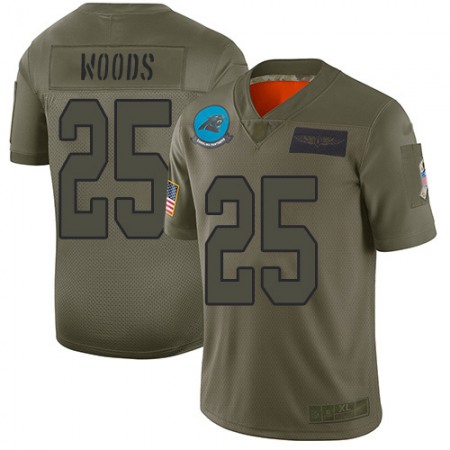 Nike Panthers #25 Xavier Woods Camo Men's Stitched NFL Limited 2019 Salute To Service Jersey
