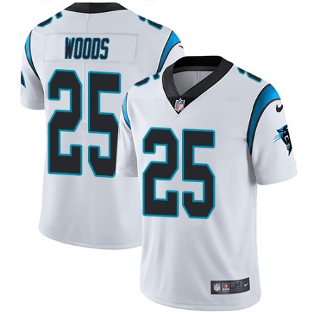 Nike Panthers #25 Xavier Woods White Men's Stitched NFL Vapor Untouchable Limited Jersey