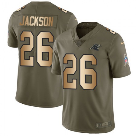 Nike Panthers #26 Donte Jackson Olive/Gold Men's Stitched NFL Limited 2017 Salute To Service Jersey